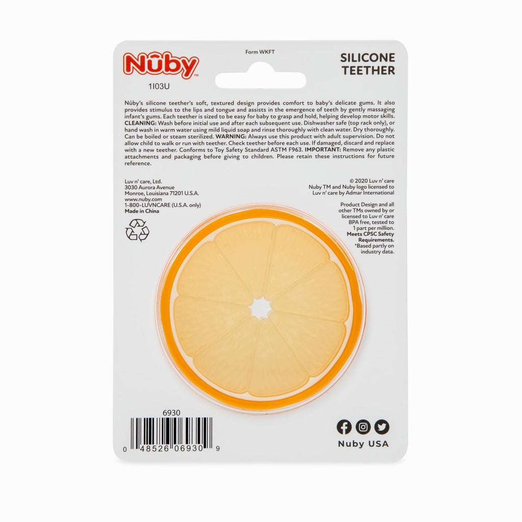 Orange Slice Silicone Teether (K4LV)