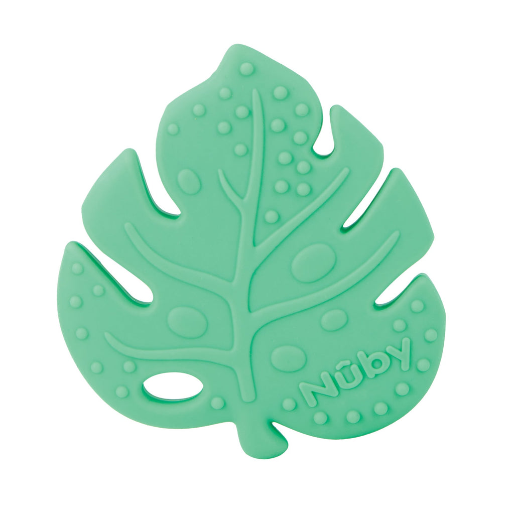 Silicone Teether with Pacifier Clip | Leaf (3A91)
