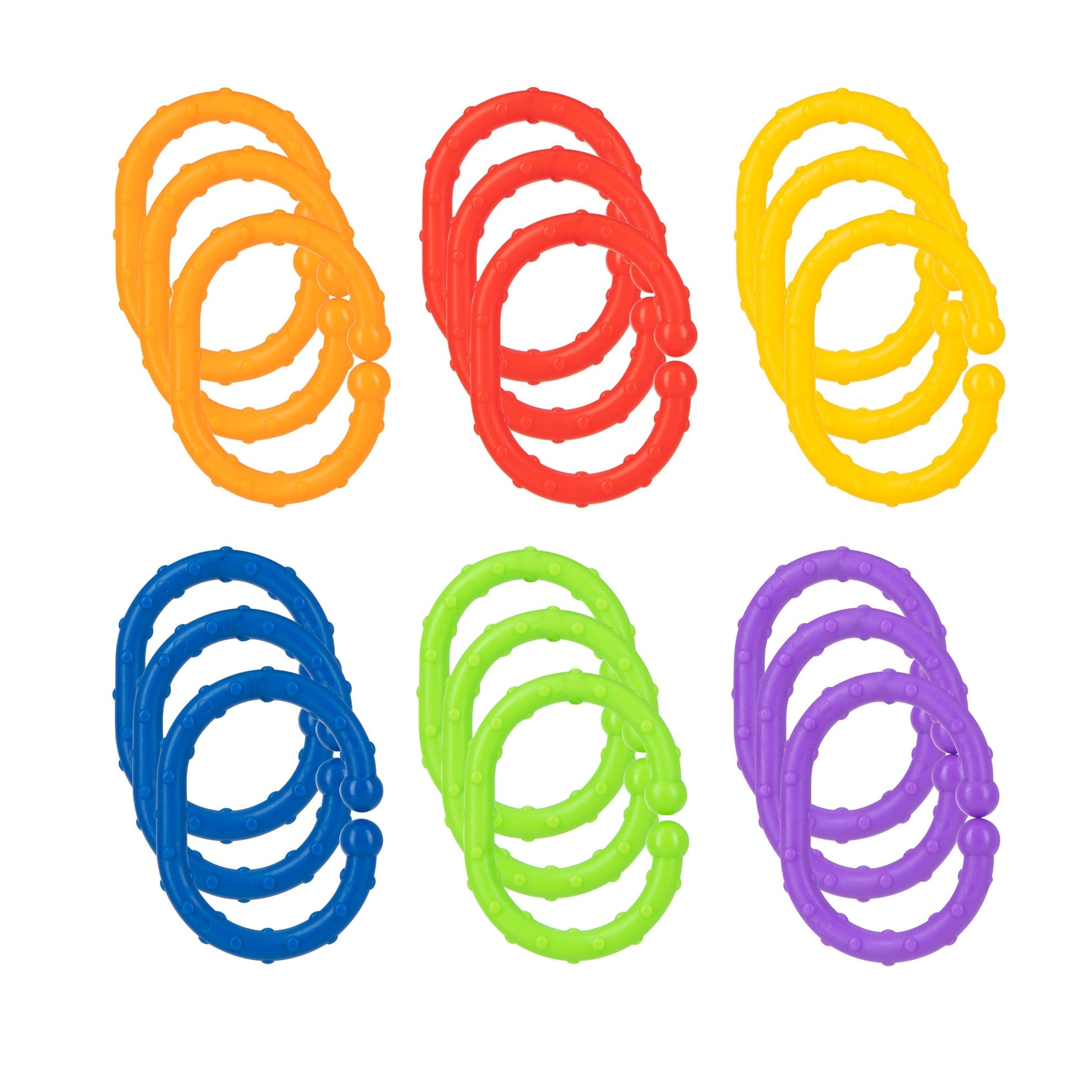 Linkables Teething Toys - Primary Colors - 18 pack (7G7H)