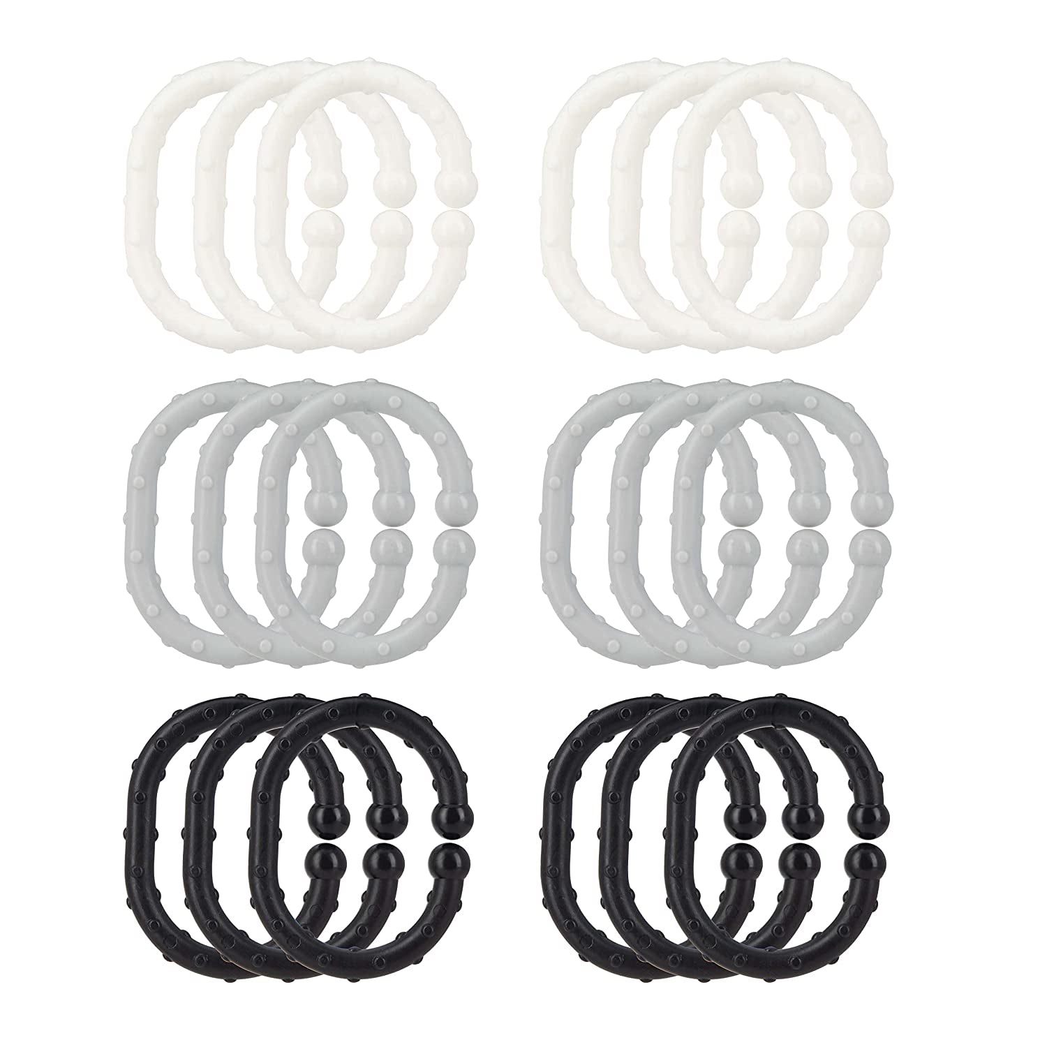 Linkables Teething Toys - Black, Grey, & White - 18 pack (TFCJ)