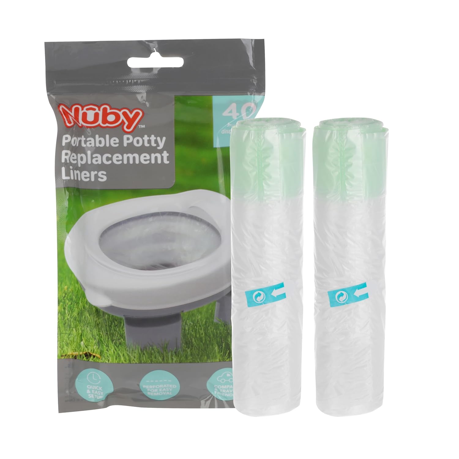 Portable Potty Replacement Liners | 40 Count (H414)