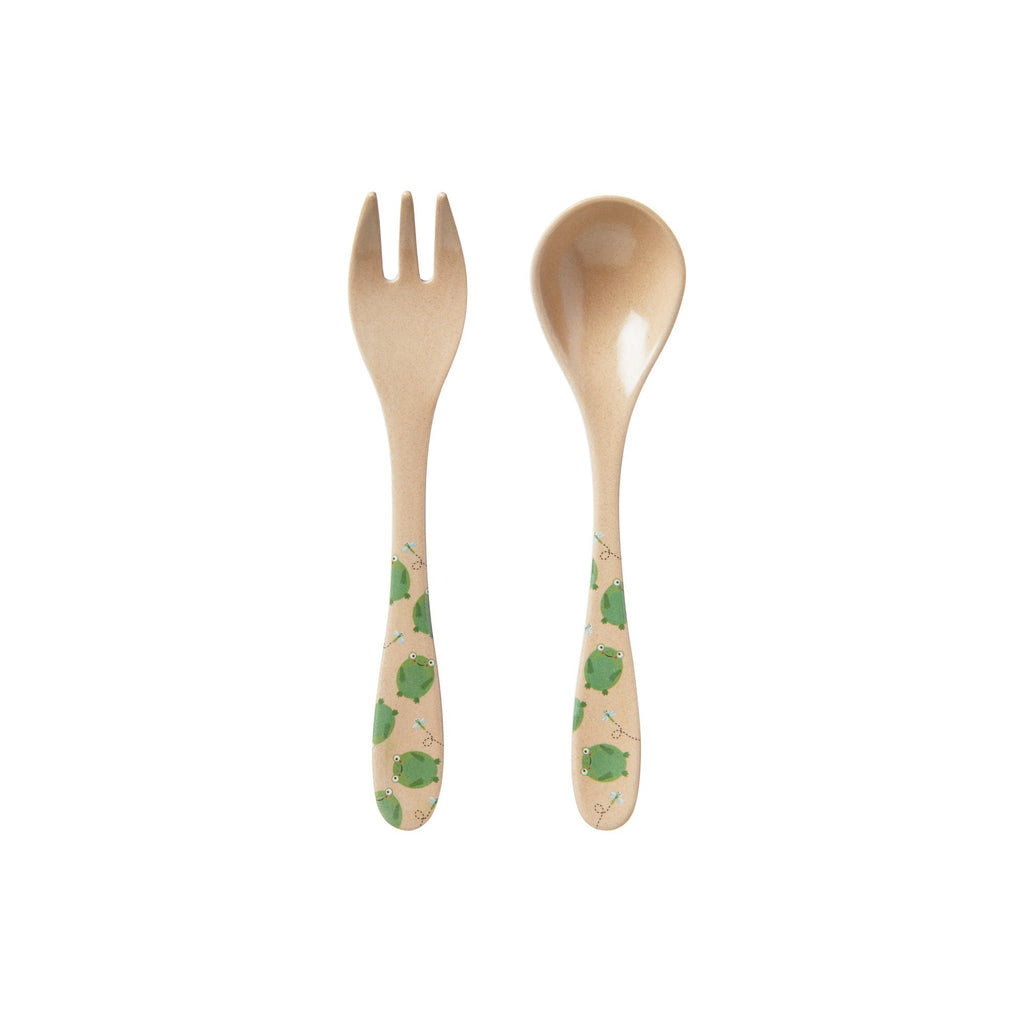 Eco Rice Husk Spoon & Fork Set (R582)