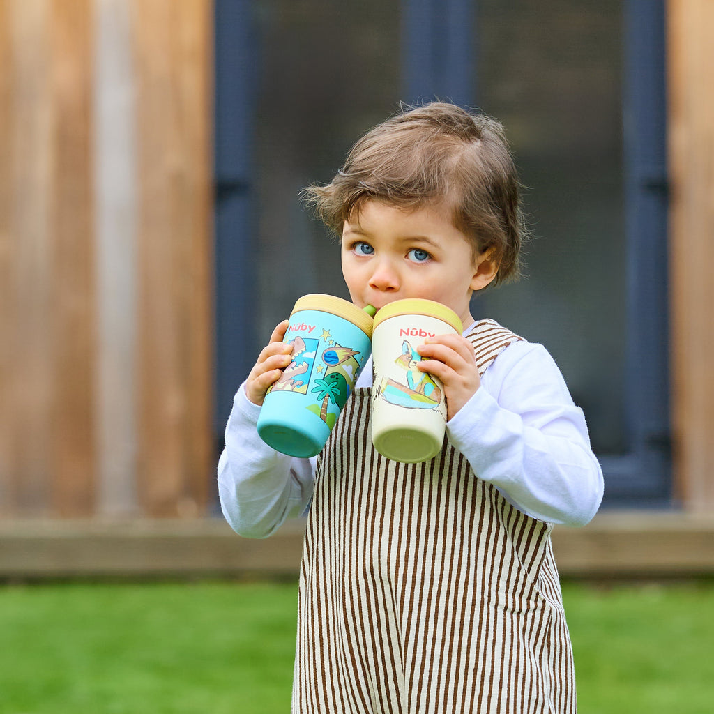 Thirsty Kids Flexstraw Stainless Steel Cup | Dinosaurs (22T3)