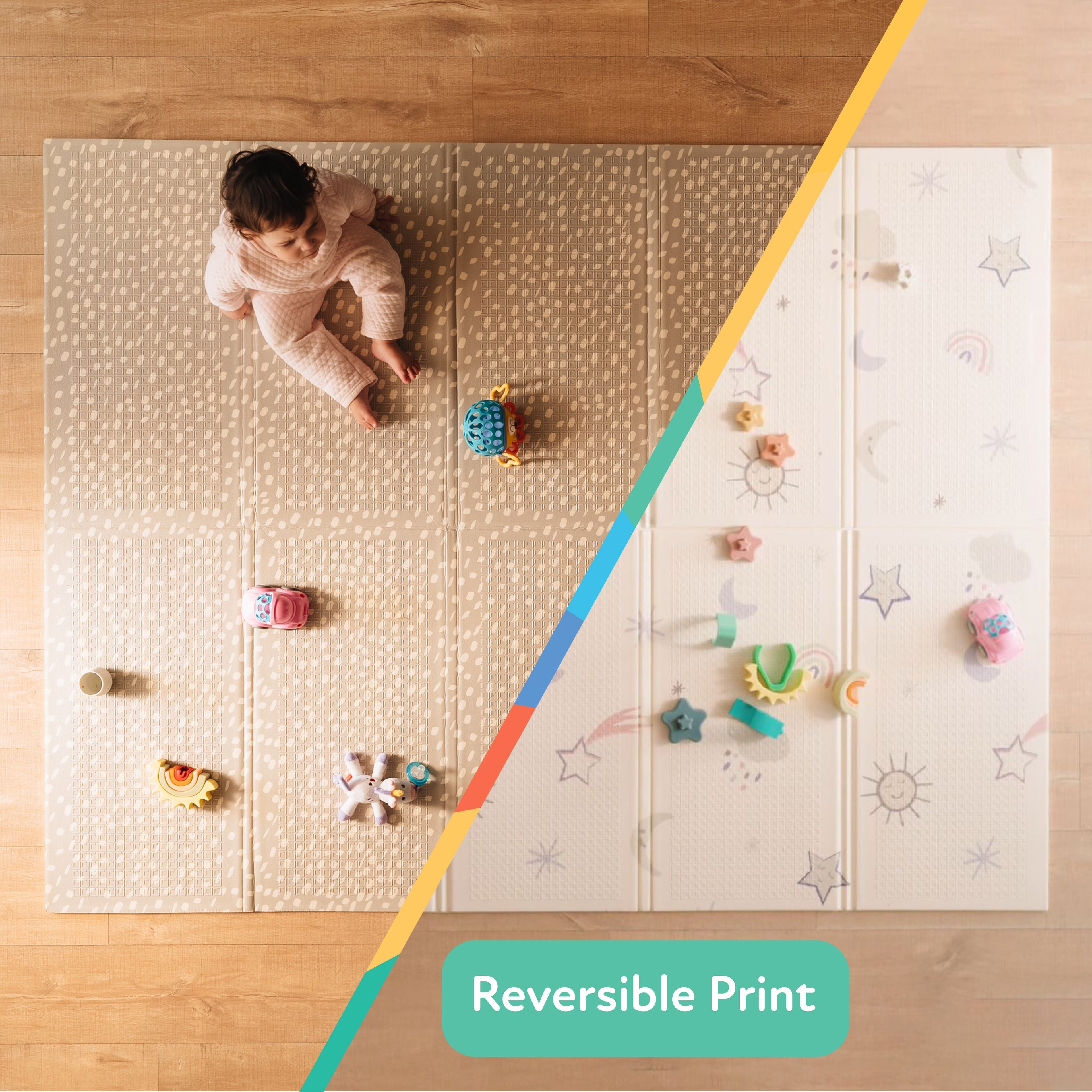 Reversible Floor Mat | Rainbows & Sky (MFUC)