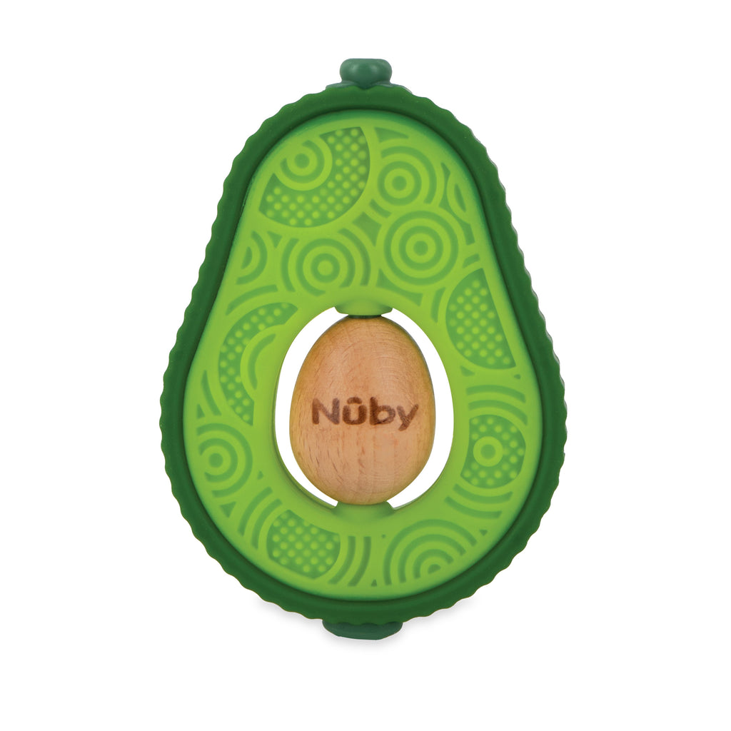 Avocado Muncher Wood and Silicone Teether (0YX4)