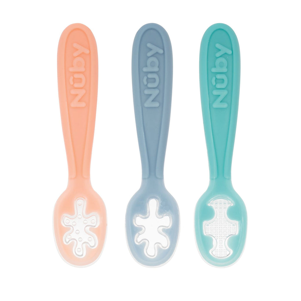 Baby's First Spoons | Aqua, Peach, & Light Blue (VJYR)