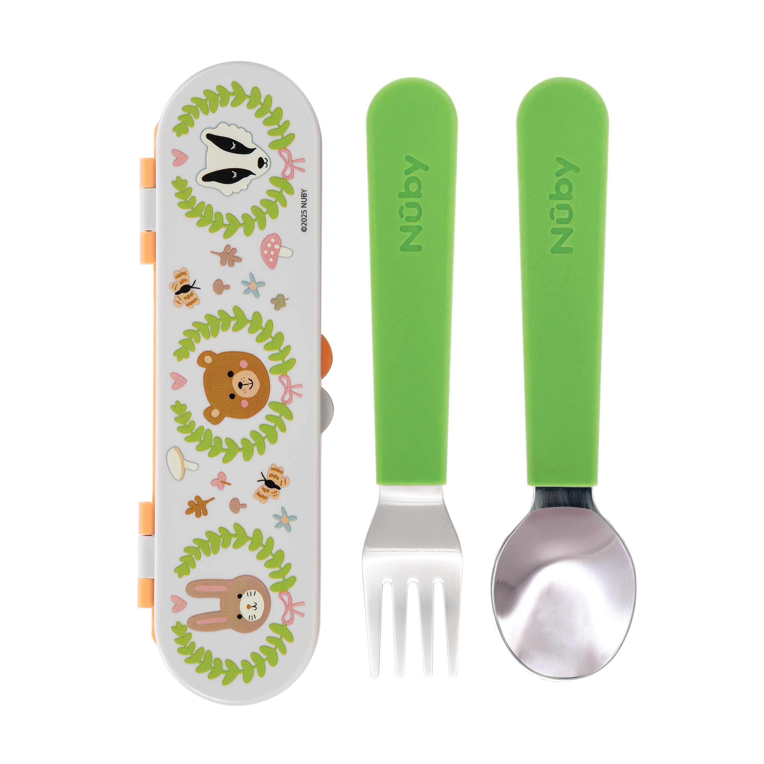 Stainless Steel Toddler Utensil Set | Forest Animals (6QK7)