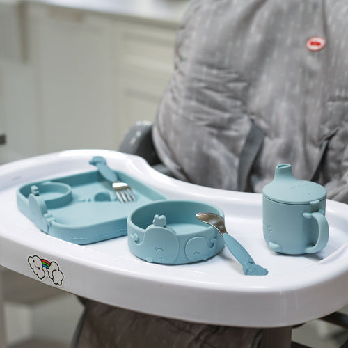 Animal Friends 6-Piece Dinnerware Set - Blue Whale (3802)