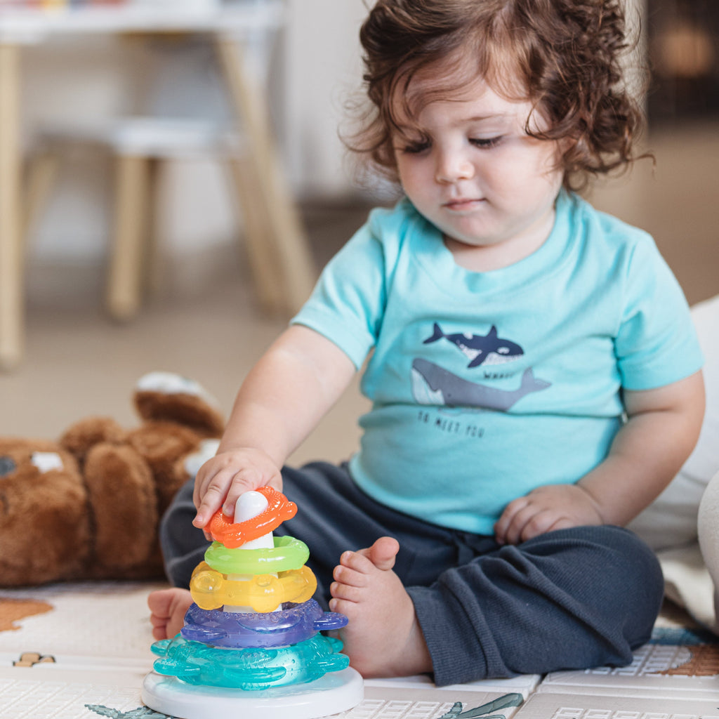 IcyBite Ocean Rings Teething and Stacking Toy (8XMV)