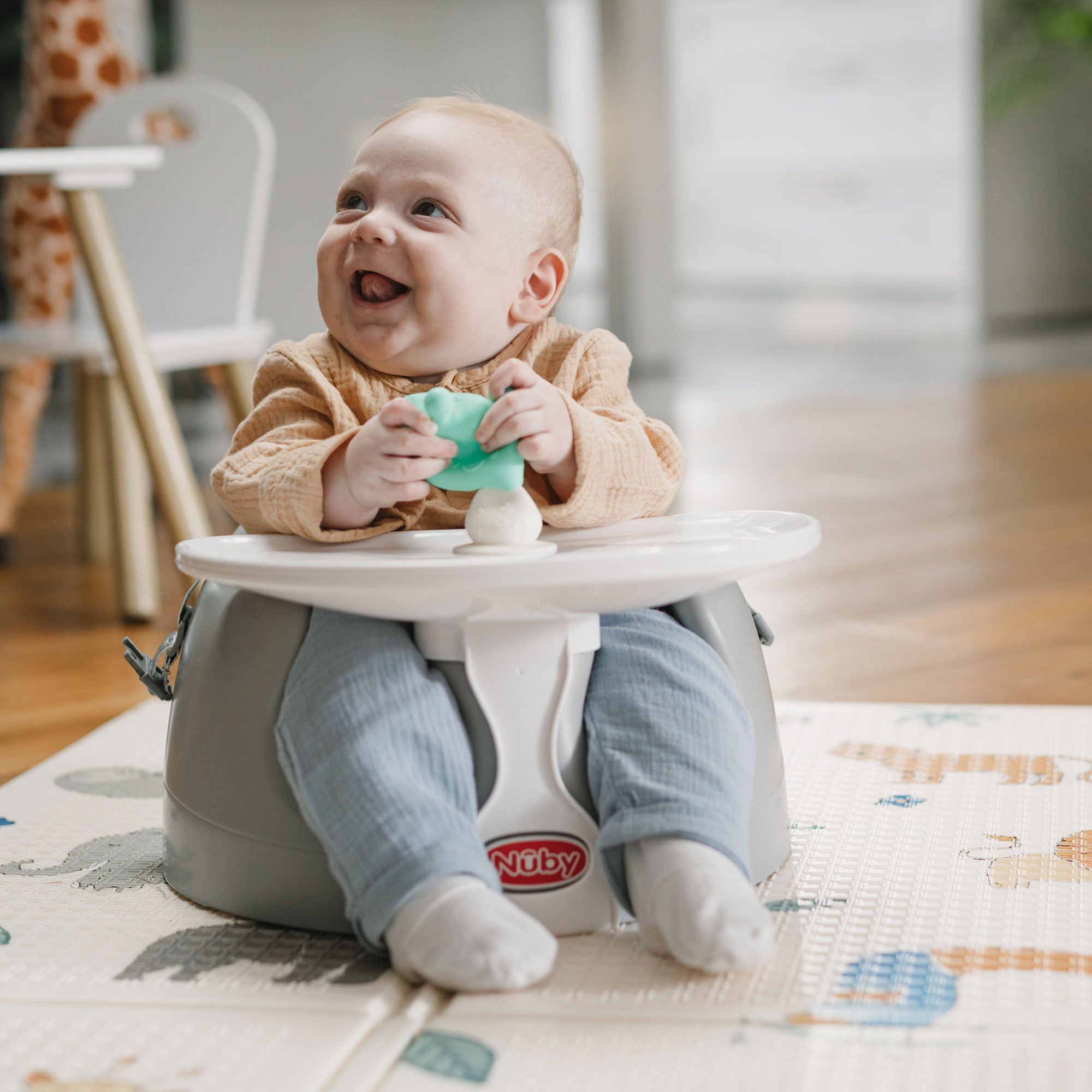Mushroom Bobble Head Teether Toy (VA5Q)