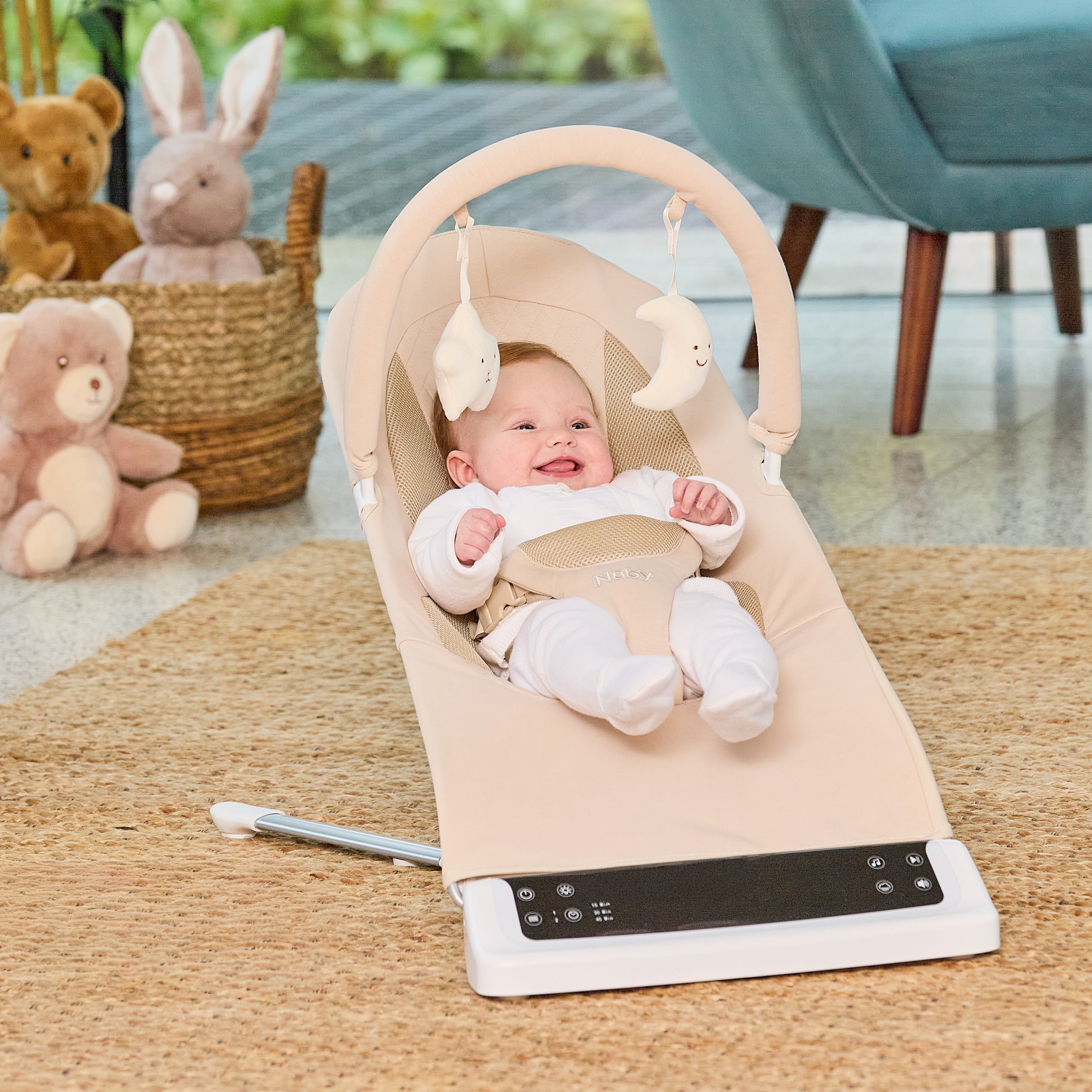 Deluxe Baby Bouncer Seat | Khaki (MXH1)