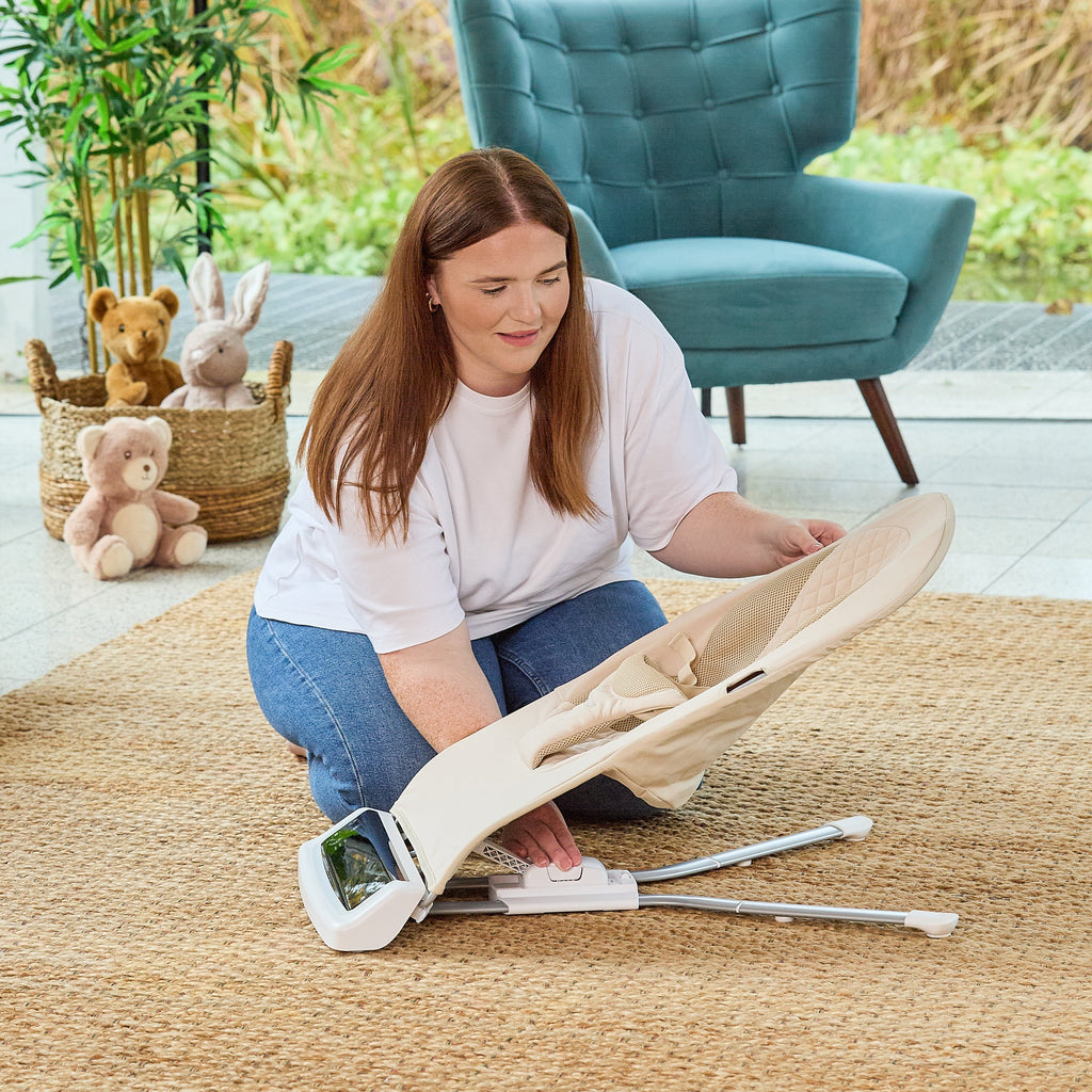 Deluxe Baby Bouncer Seat | Khaki (MXH1)
