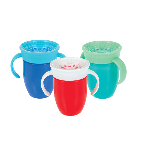 360 Wonder Cup with Handles (3 Pack - 5 oz) | Blue/Red/Aqua (FKYF)