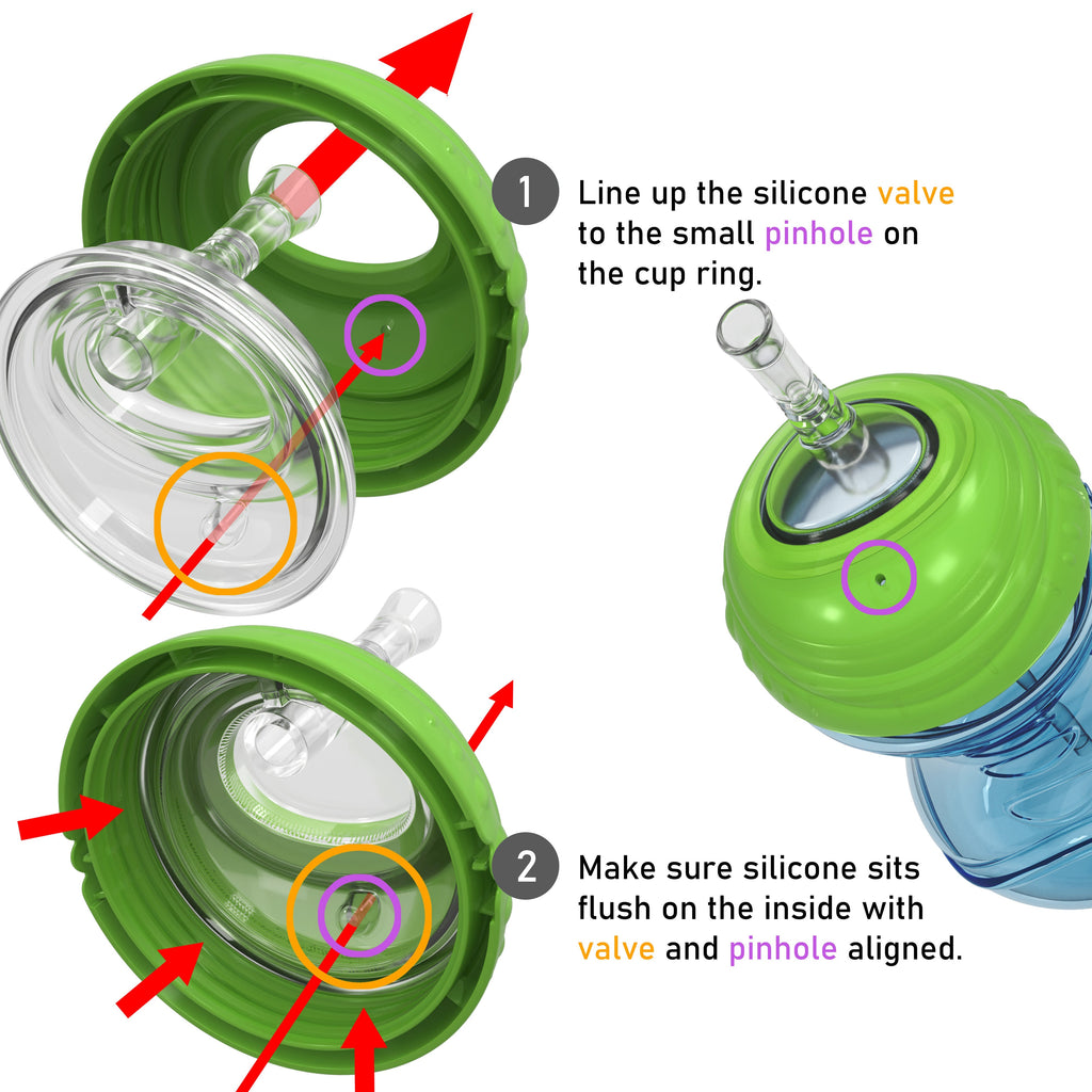 Clik-It Flex Straw Leakproof Sippy Cup (3 Pack) (KSEI)