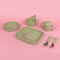 Animal Friends 6-Piece Dinnerware Set - Green Giraffe (A1W7)
