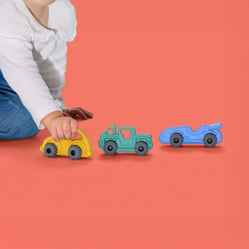 Silicone Vehicle Teether Toy | Race Car (F4X9)
