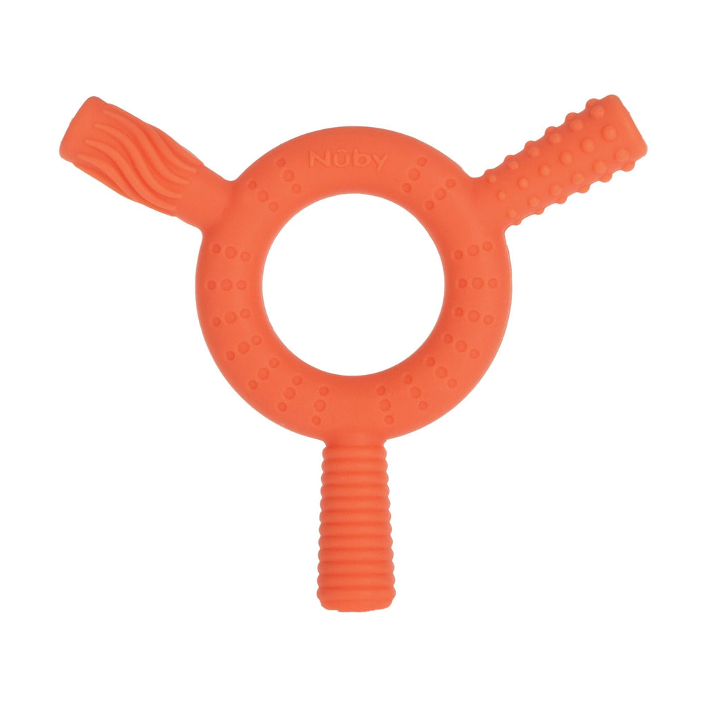Hollow Sensory Tube Teethers | Blue/Coral (SZ2P)