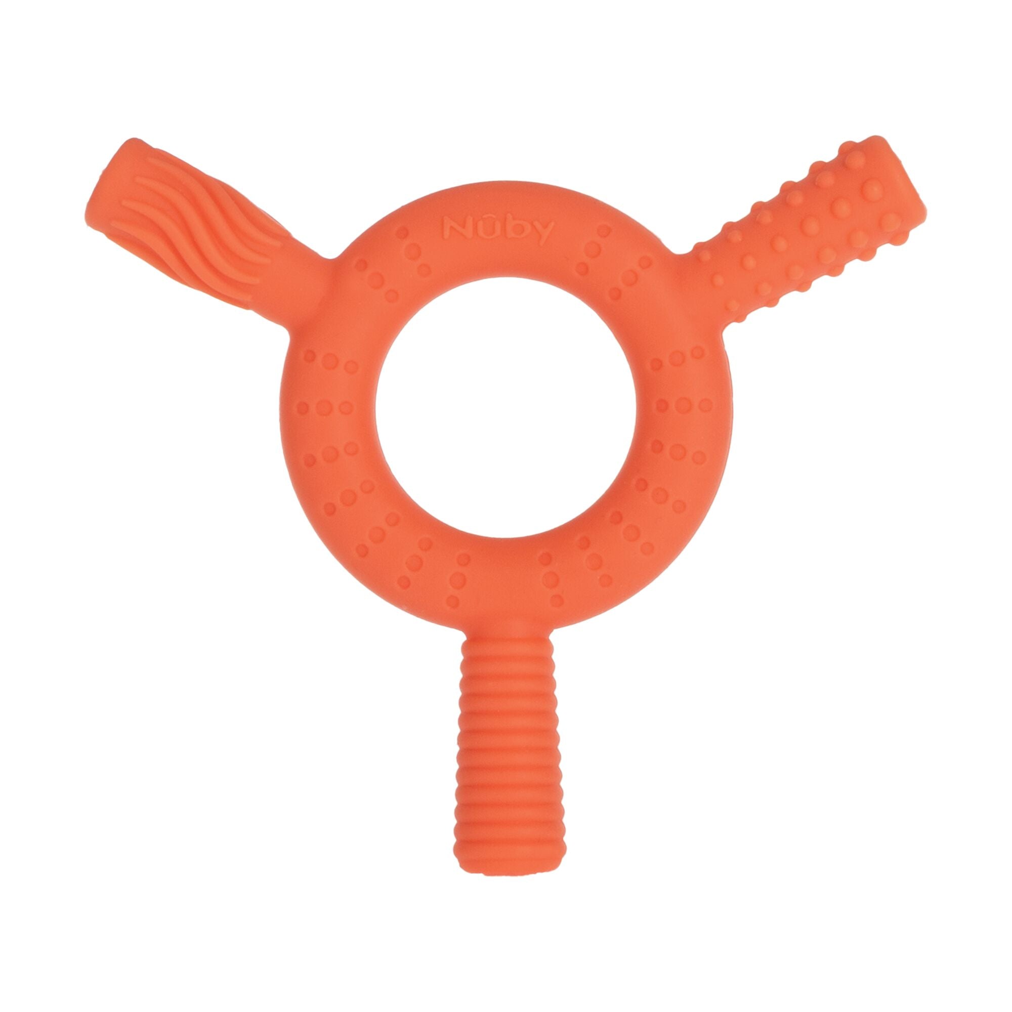 Hollow Sensory Tube Teethers | Blue/Coral (SZ2P)