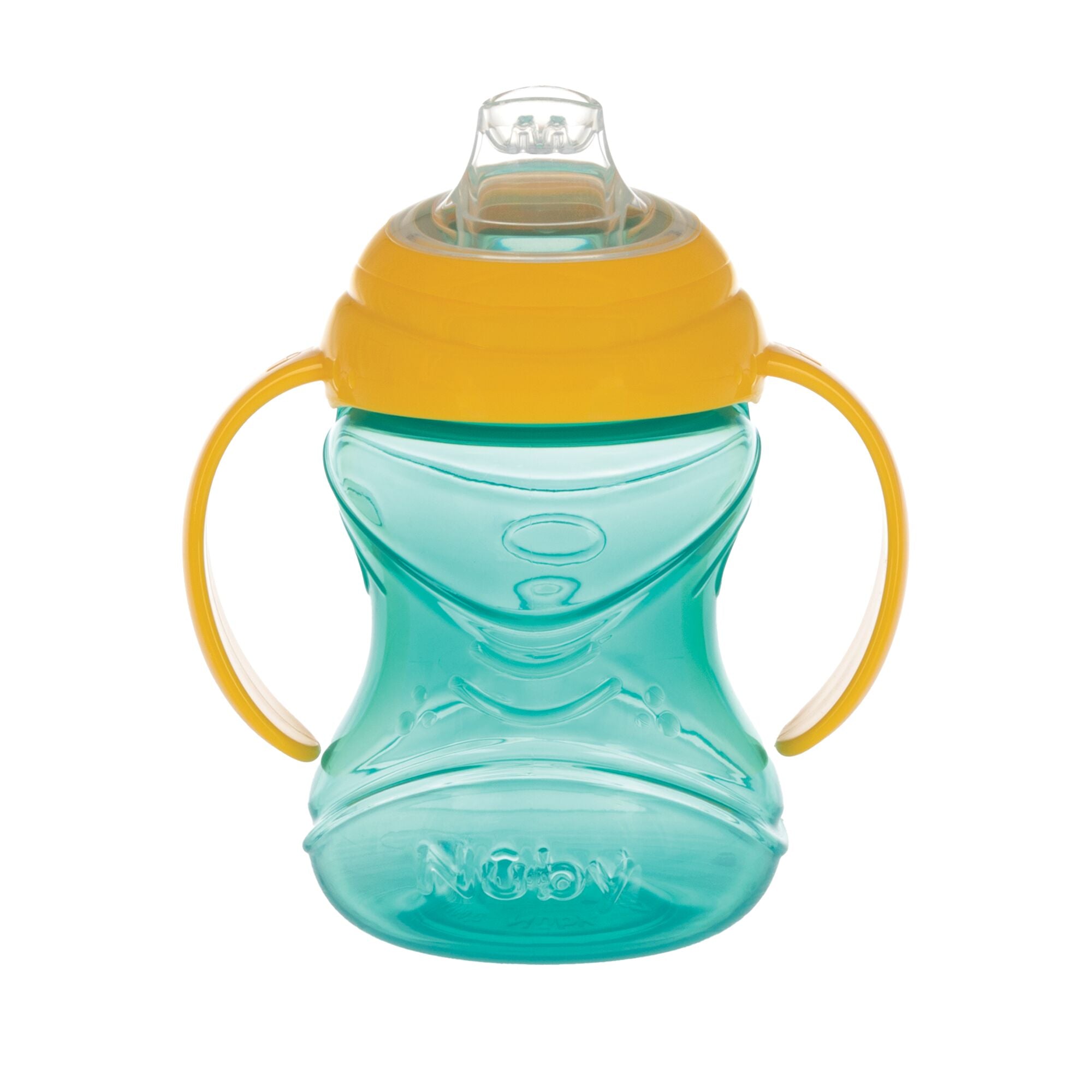 Clik-It Soft Spout Grip N' Sip Trainer Cup (2 Pack) | Aqua/Yellow (DZ5C)
