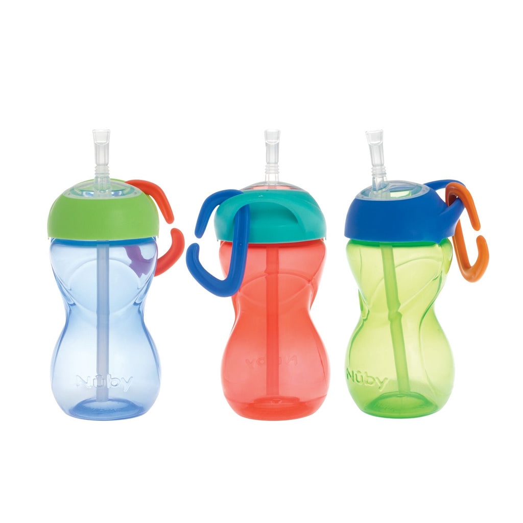 Clik-it Travel Straw Cup with Carabiner (3 Pack) | Red/Green/Blue (80OB)