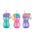 Clik-it Travel Straw Cup with Carabiner (3 Pack) | Aqua/Pink/Purple (FMSJ)