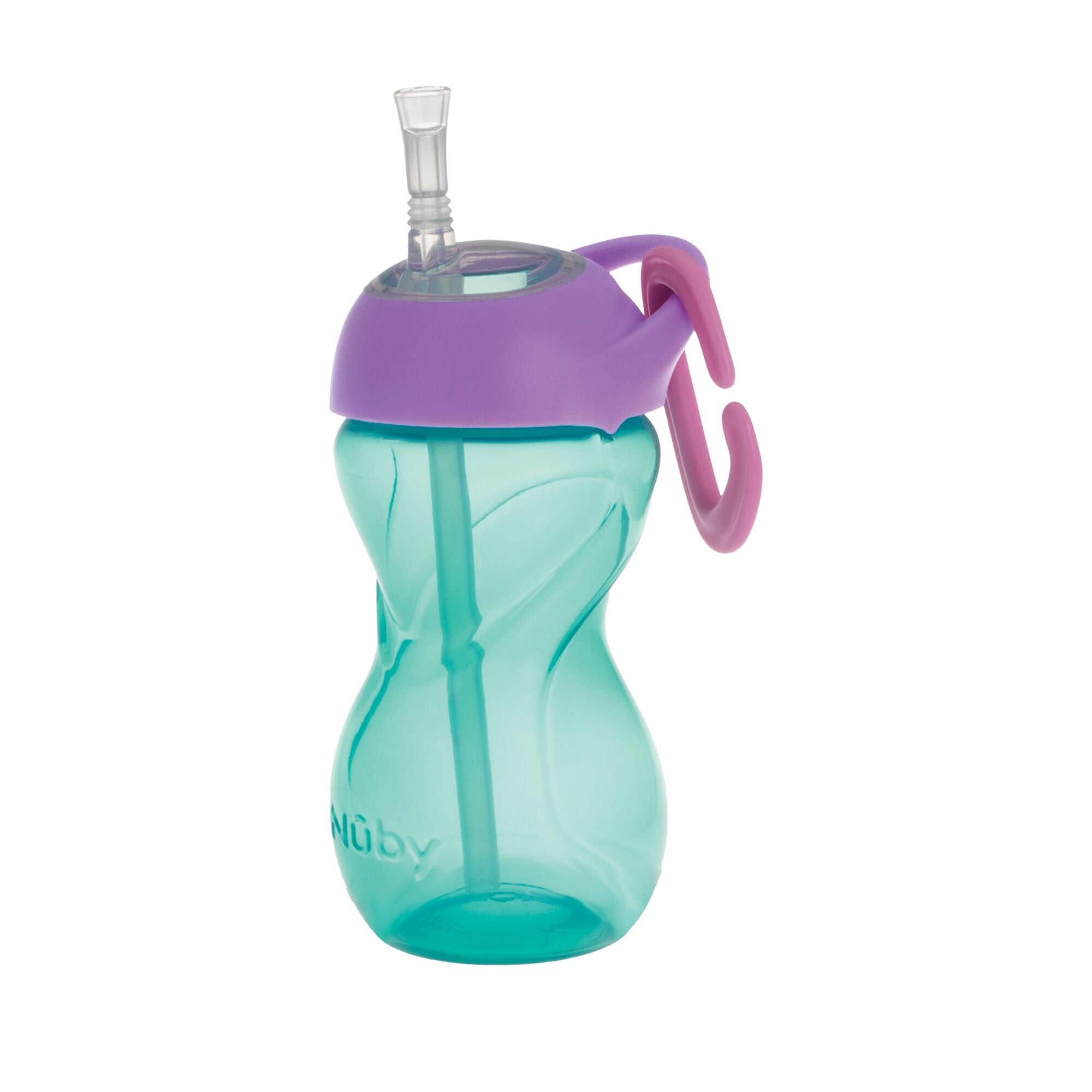 Clik-it Travel Straw Cup with Carabiner (3 Pack) | Aqua/Pink/Purple (FMSJ)