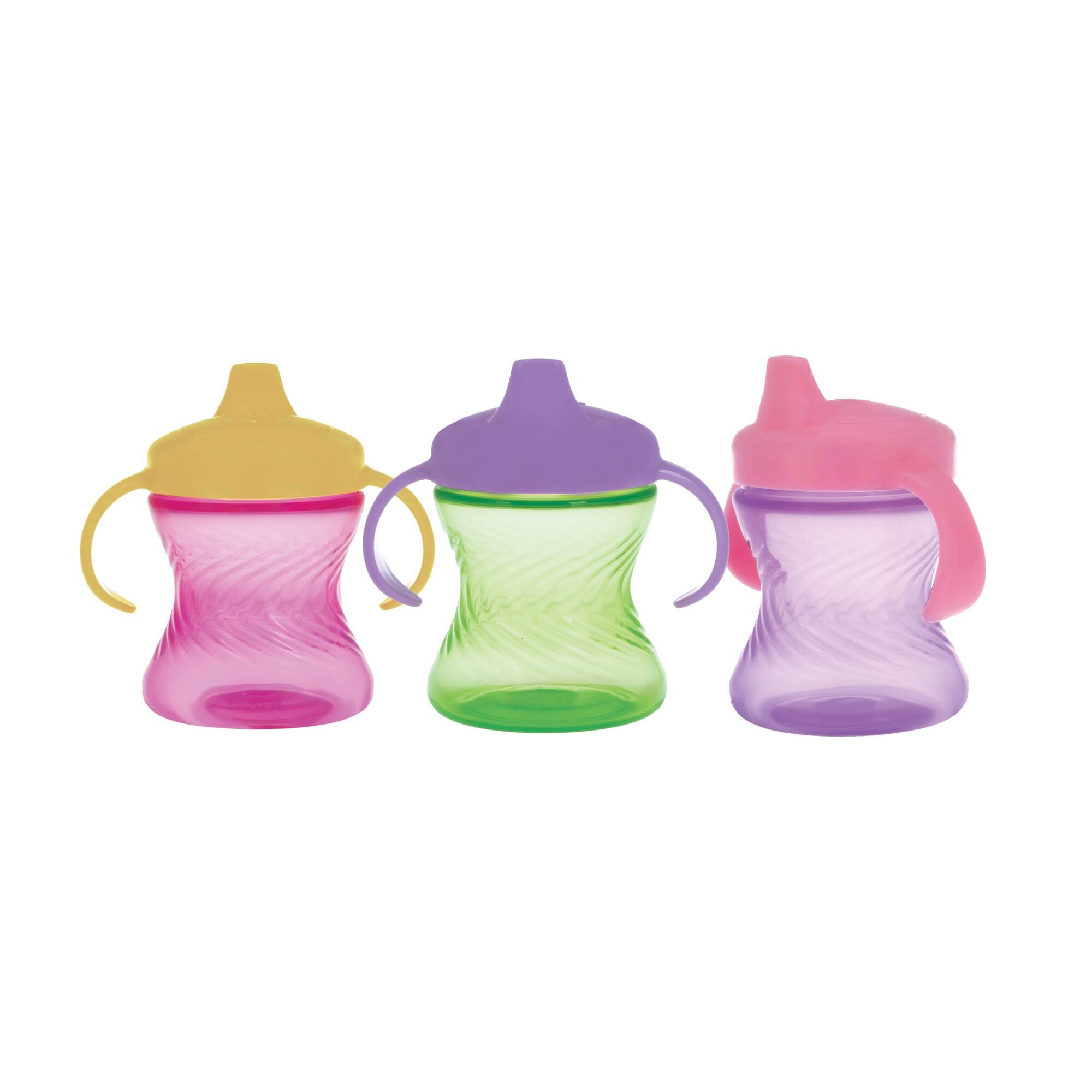 2-Handle Hard Spout Sippy Cup (3 Pack) | Pink/Green/Purple (YPOY)