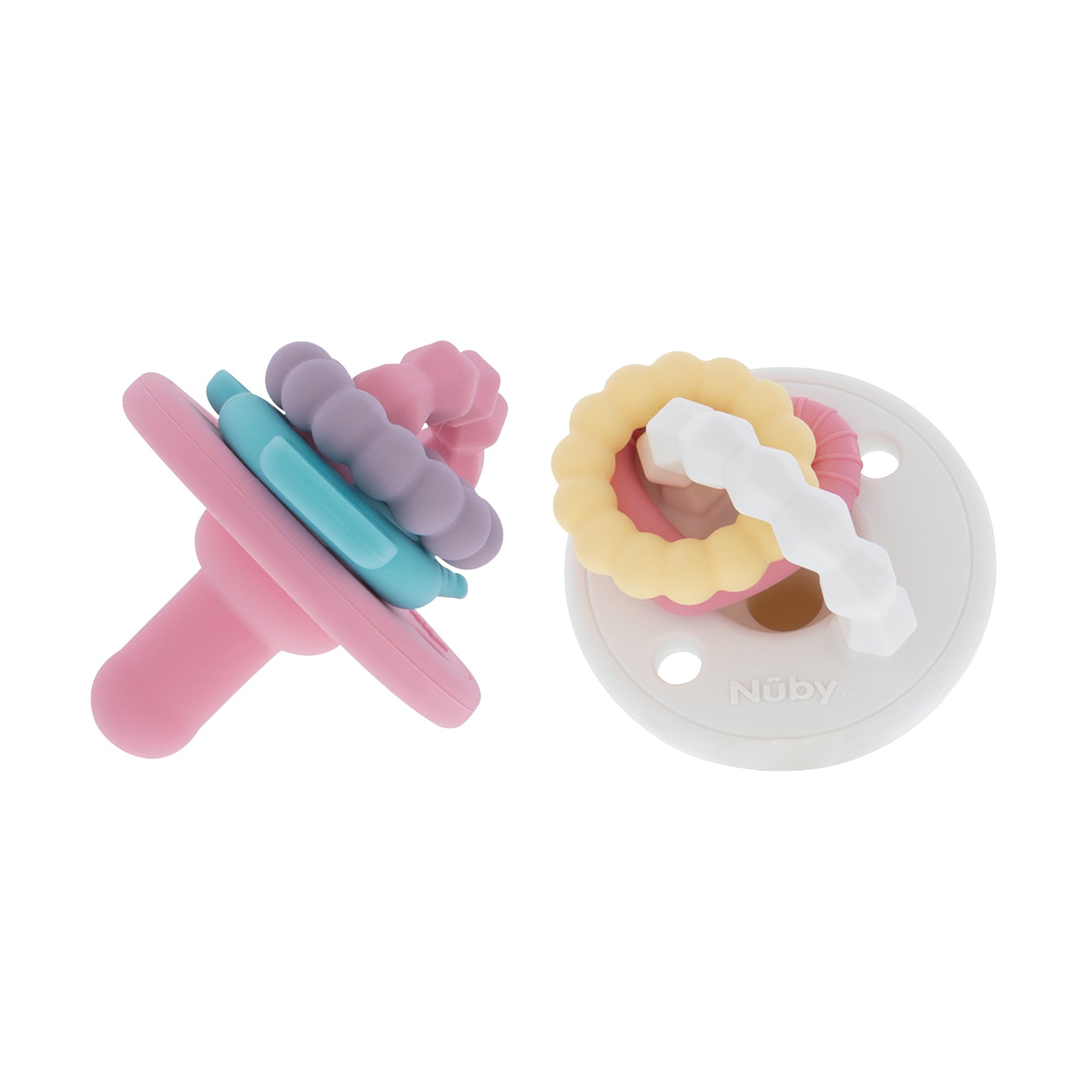 Silicone Charms (2 Pack) | Pink/White (I6DO)
