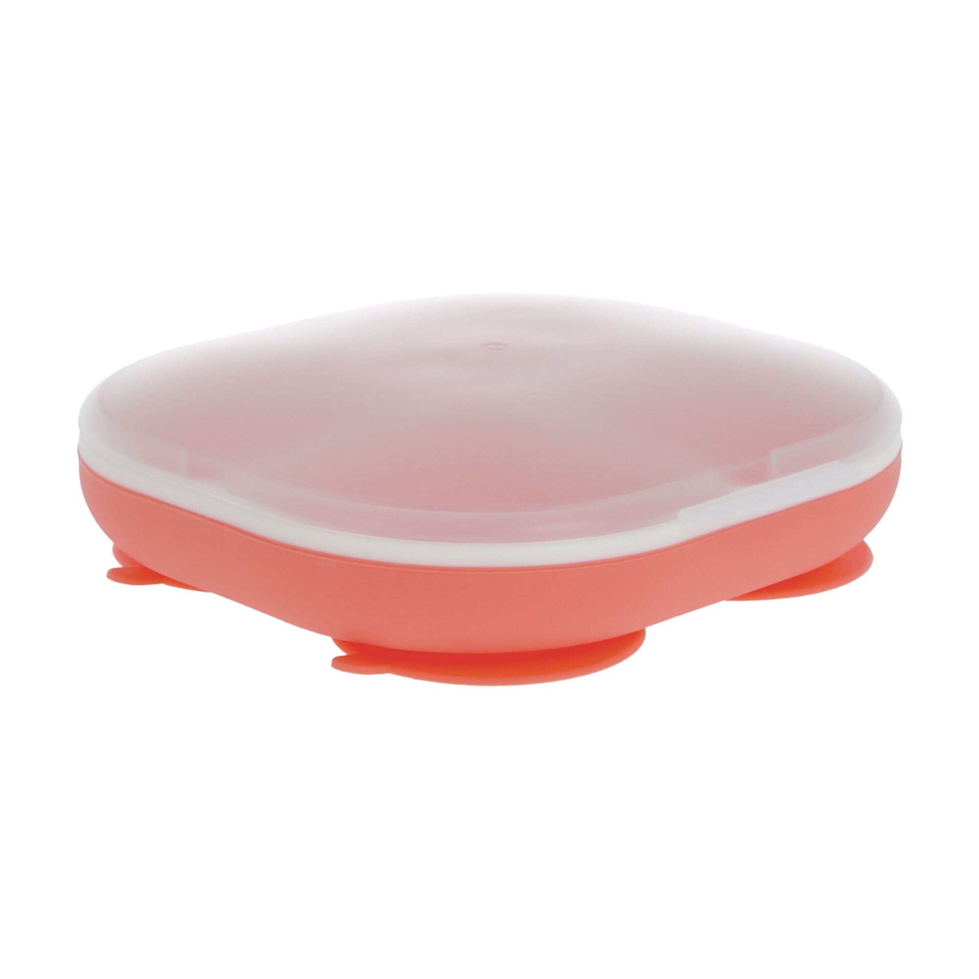 Rectangular Silicone Suction Plate (2 Pack) | Coral / Aqua (4NJS)