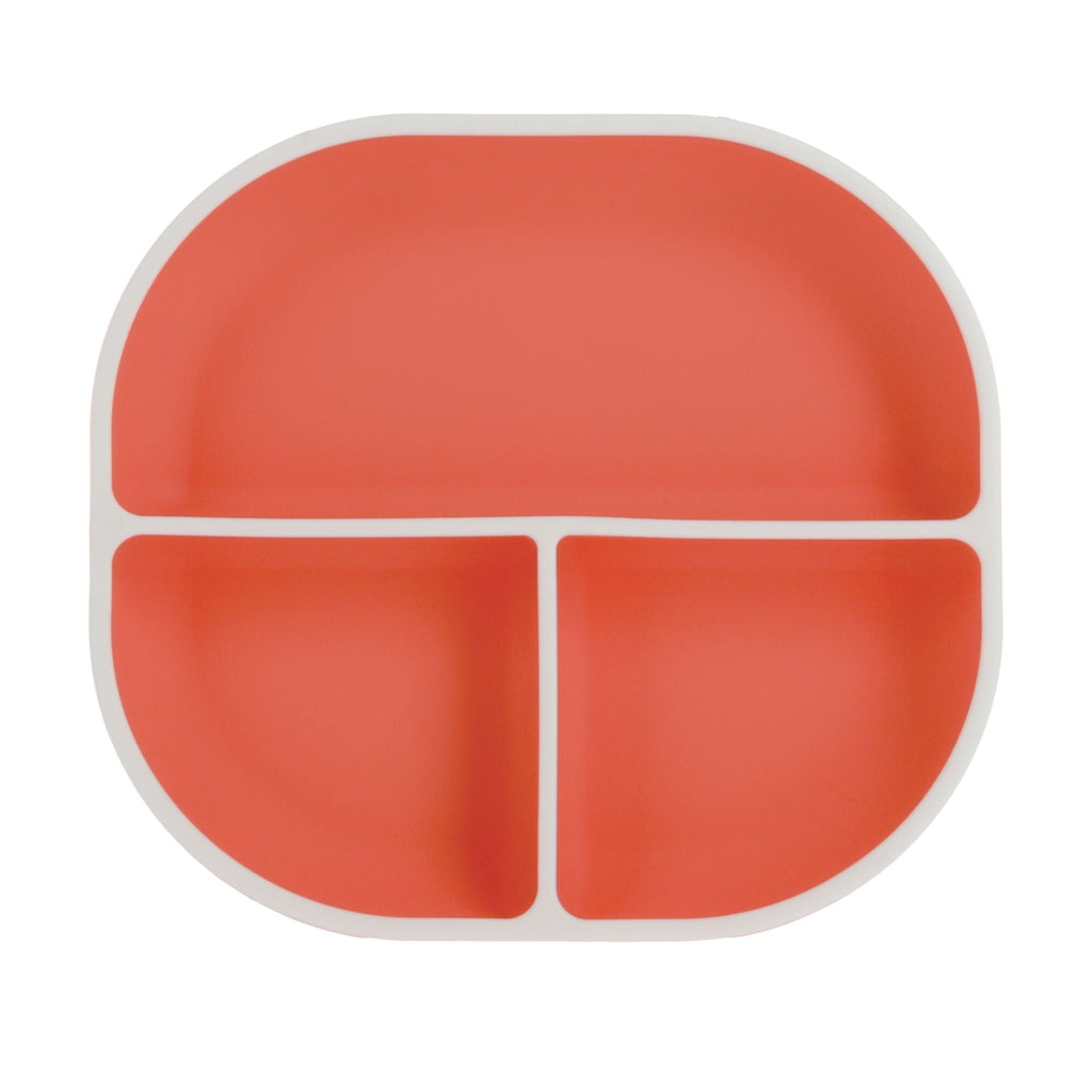 Rectangular Silicone Suction Plate (2 Pack) | Coral / Aqua (4NJS)