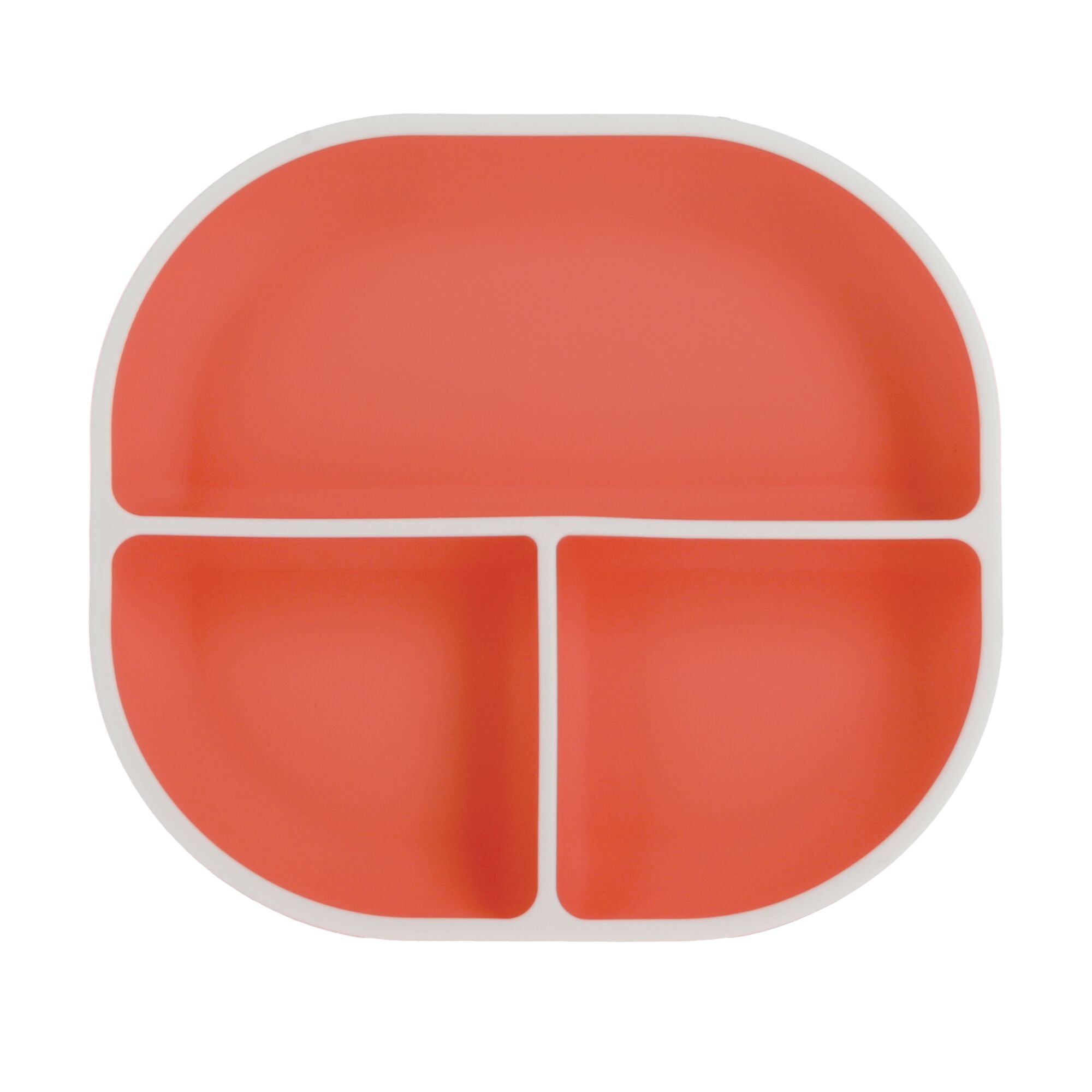 Rectangular Silicone Suction Plate (2 Pack) | Coral / Aqua (4NJS)