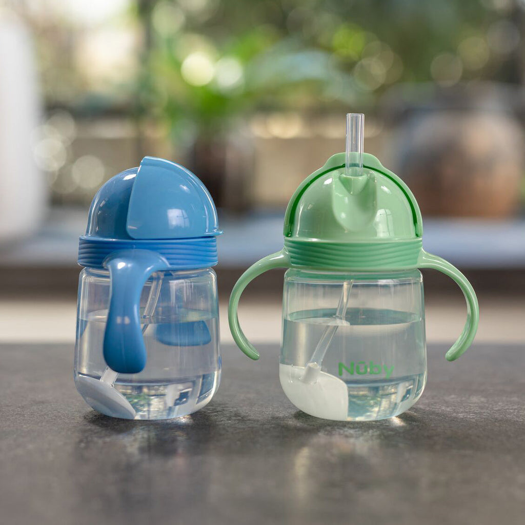 Clik-it Flip-It Straw Cup (2 Pack) | Light Blue/Aqua (3QYT)