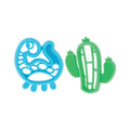 Silicone Mini Teethers (2 Pack) | Dino & Cactus (JAJD)