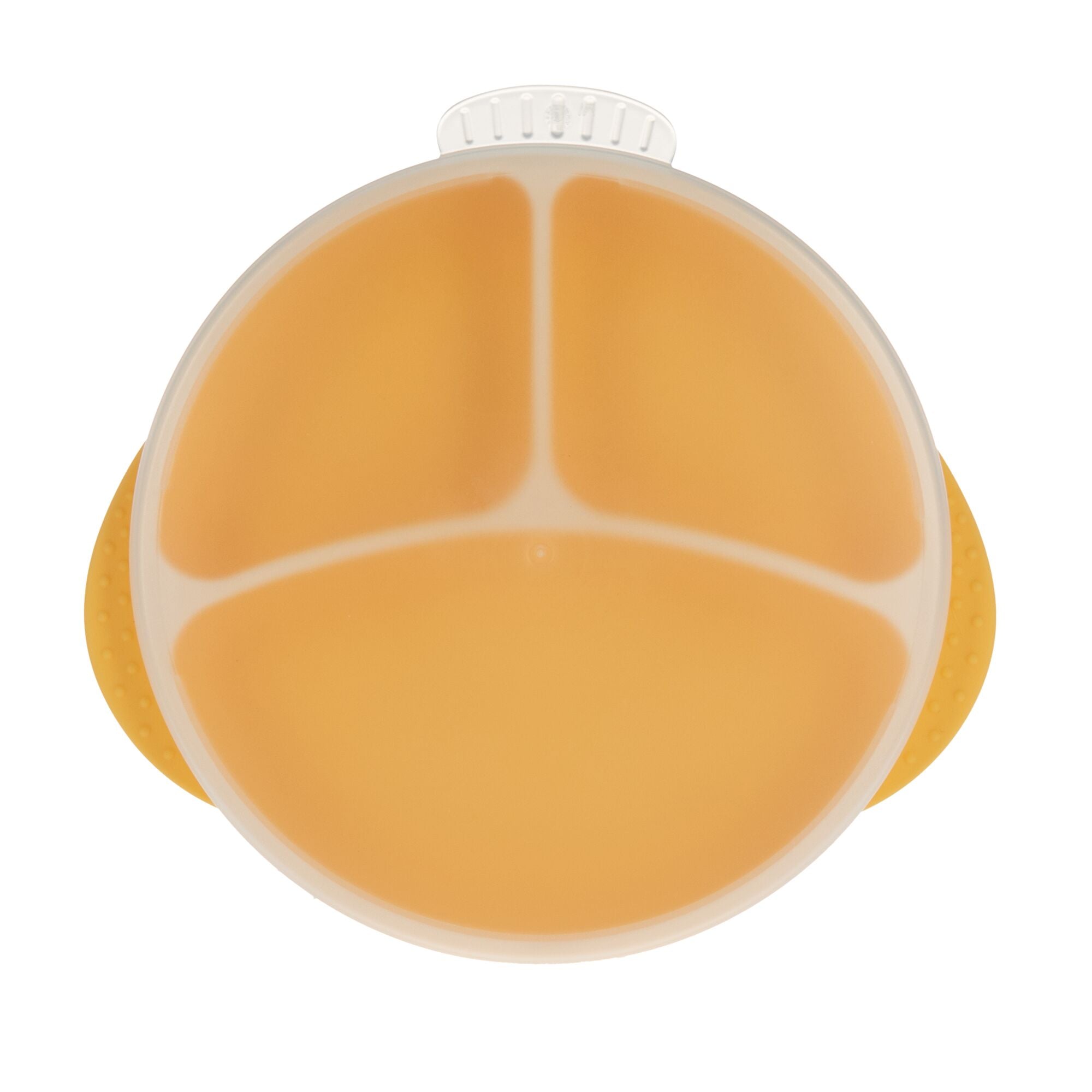 Round Silicone Suction Plate & Lid (2 Pack) | Blue / Yellow (QX79)