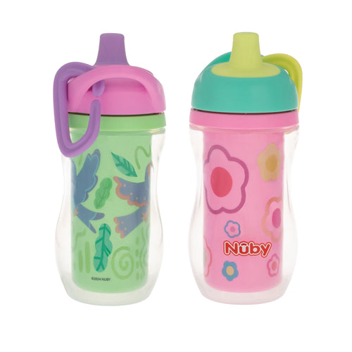 Active Sipper Insulated Cup | Green & Pink (VRU1)