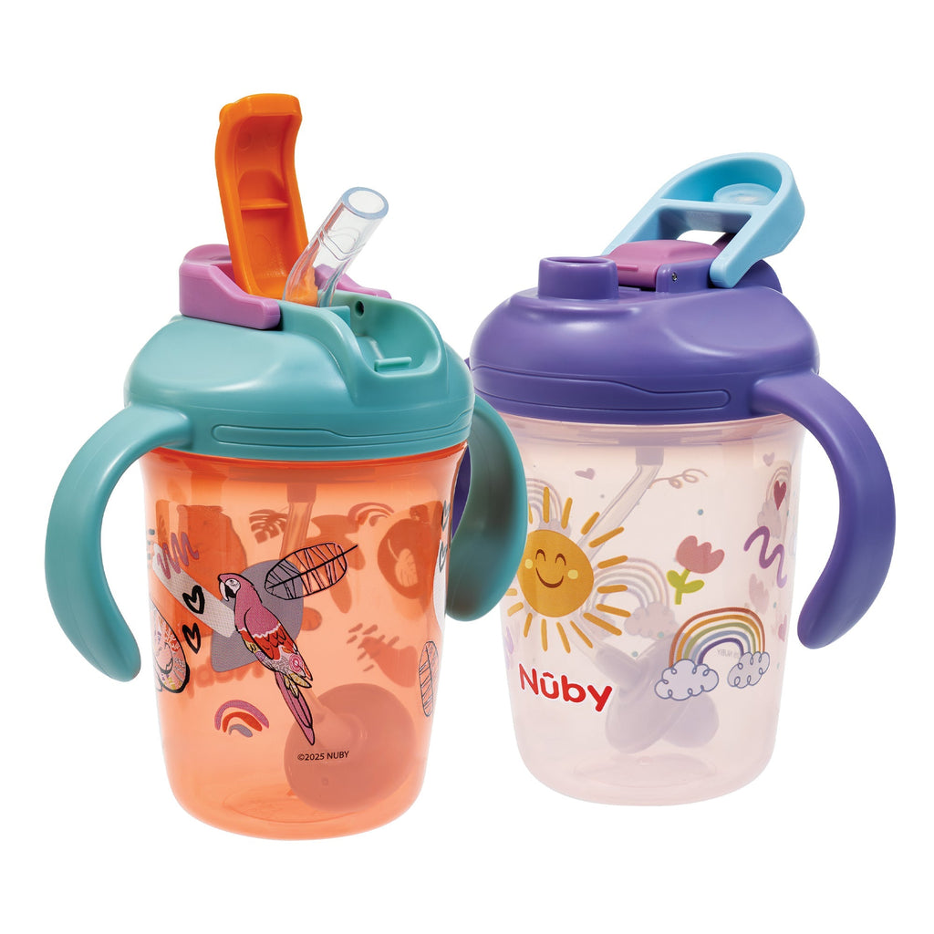 2-in-1 Toddler Cup (2 Pack) | Tiger & Rainbows (7F52)