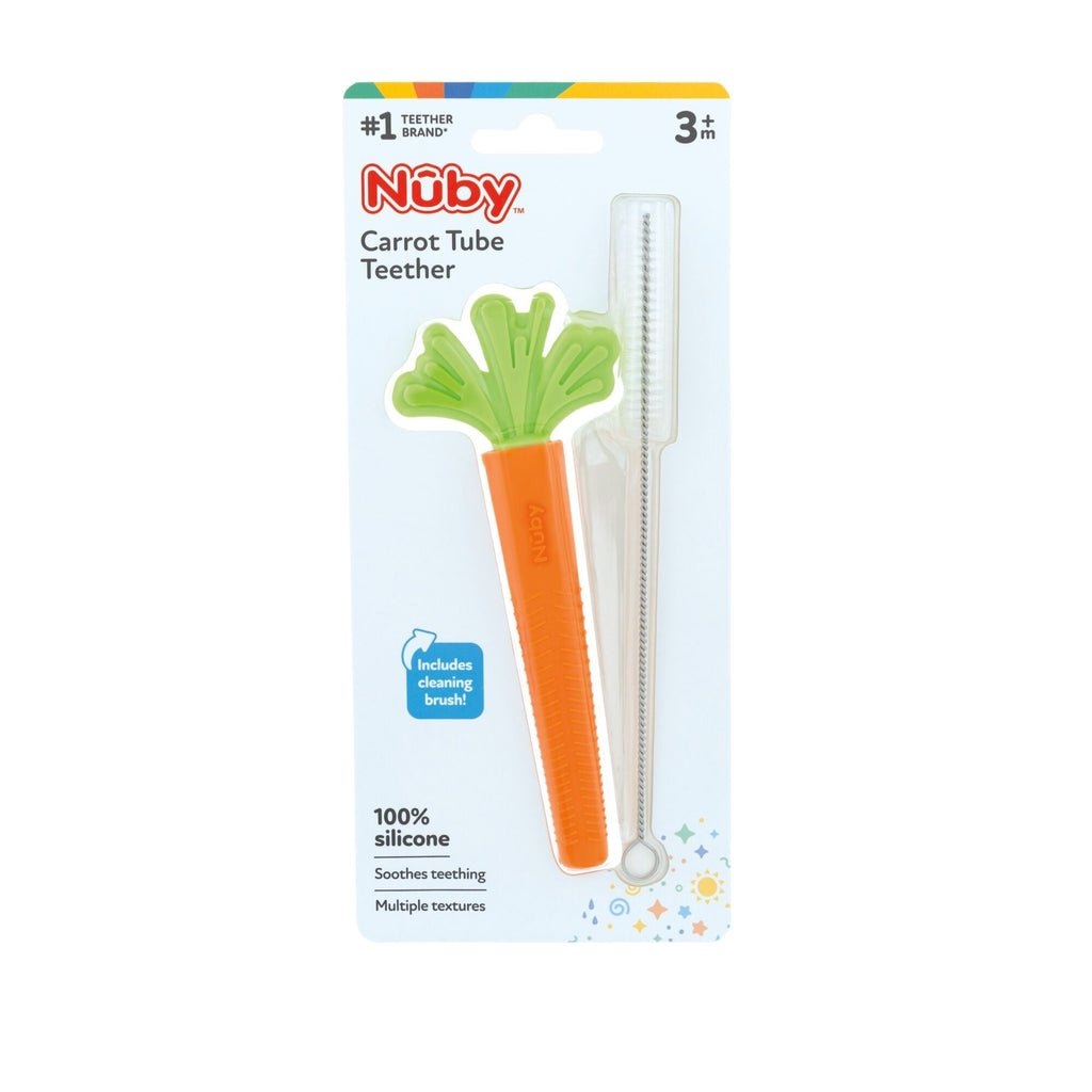 Silicone Carrot Tube Teether (6P79)