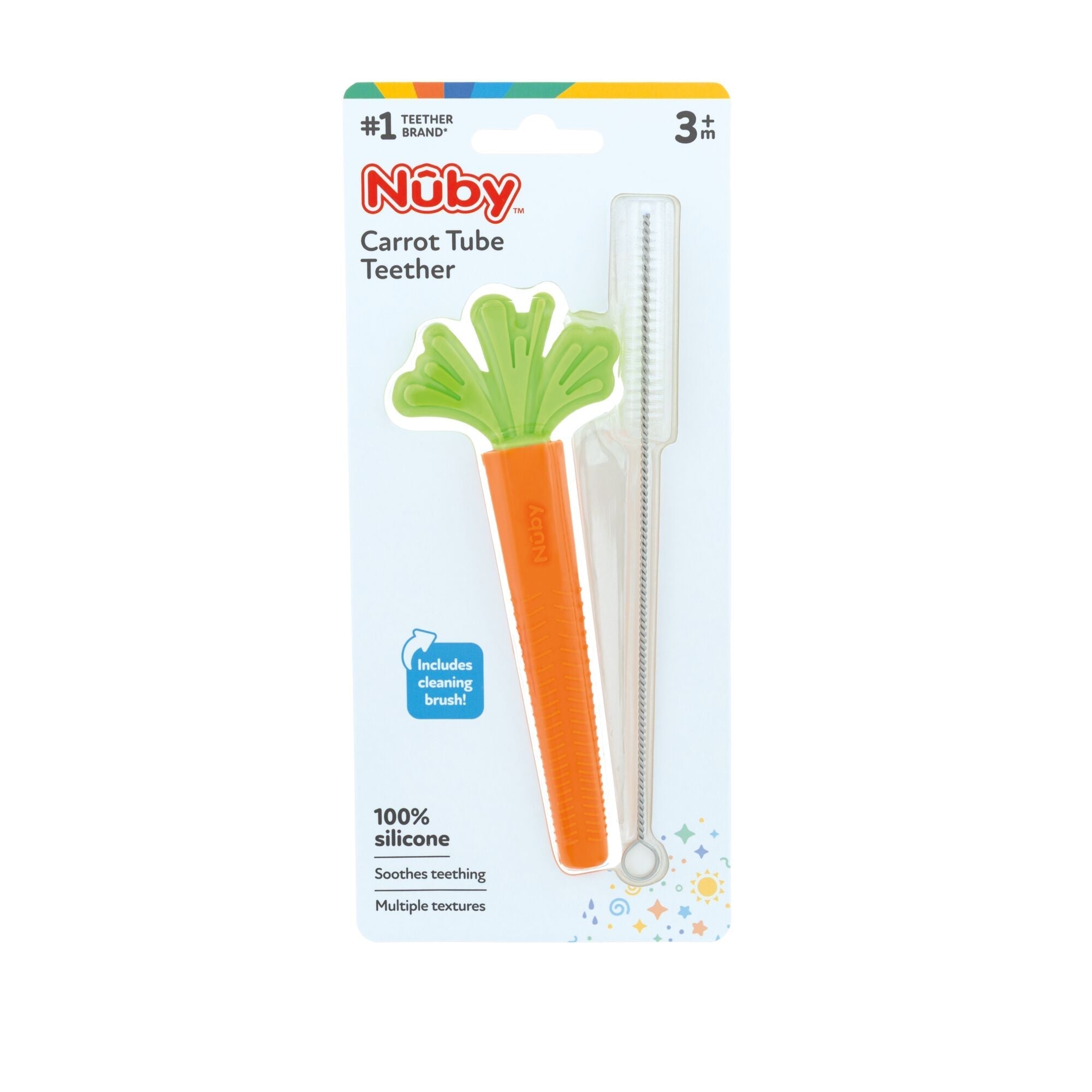 Silicone Carrot Tube Teether (6P79)
