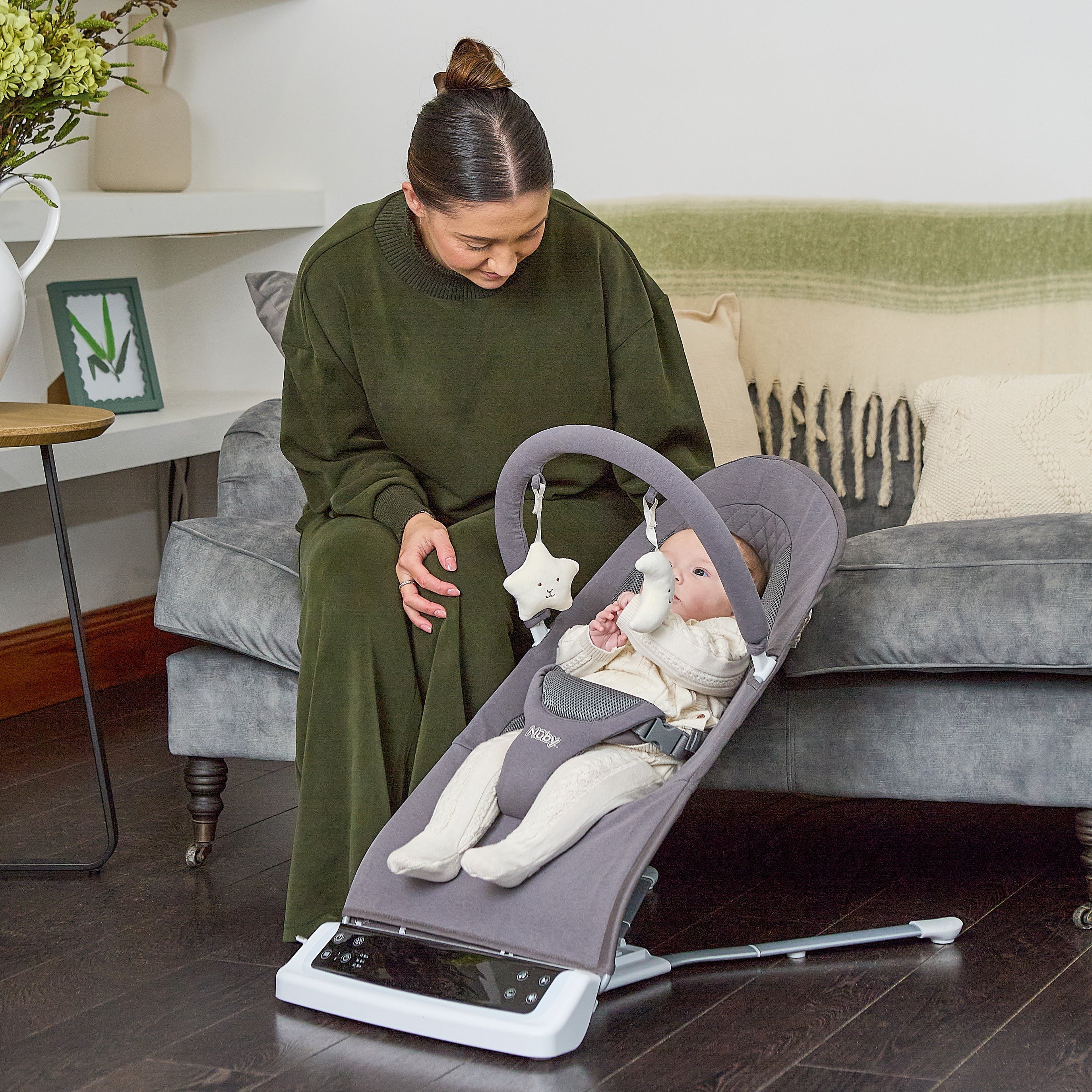 Deluxe Baby Bouncer Seat | Grey (SCPG)