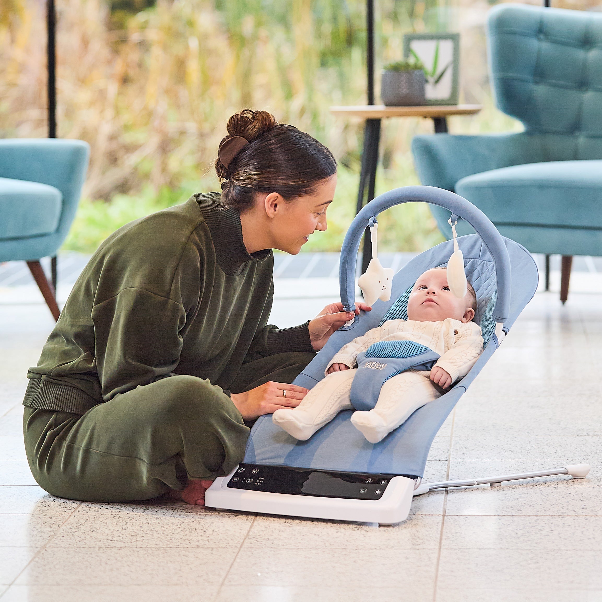 Deluxe Baby Bouncer Seat | Blue (I2FS)
