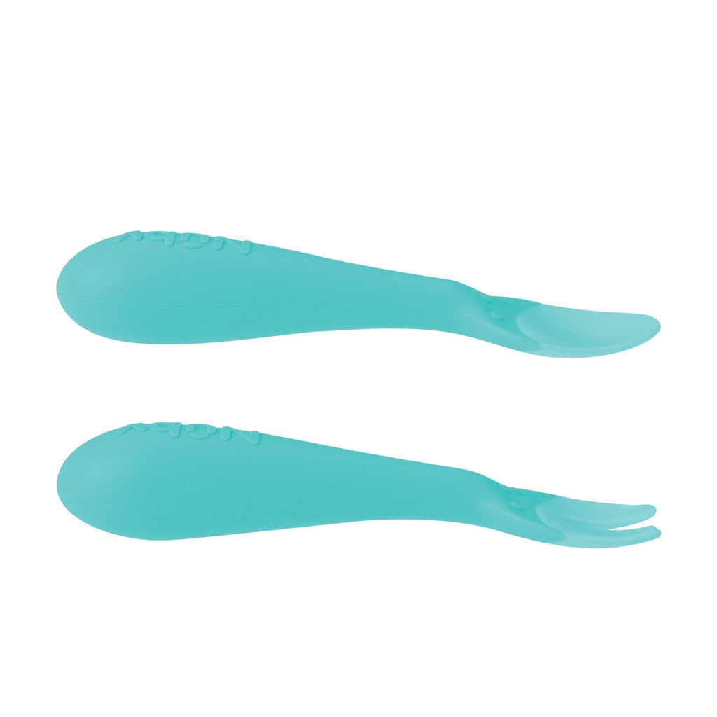 Silicone Easy Grip Fork and Spoon Set (7409)