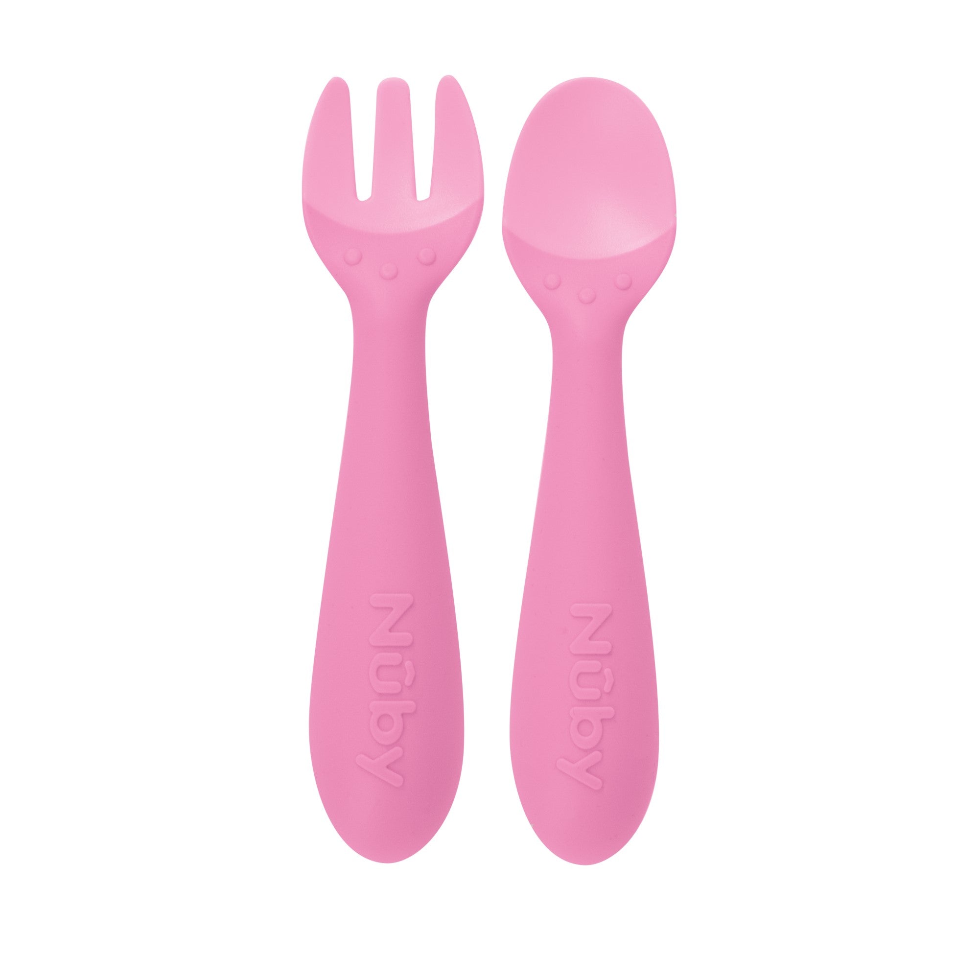 Silicone Easy Grip Fork and Spoon Set (7409)