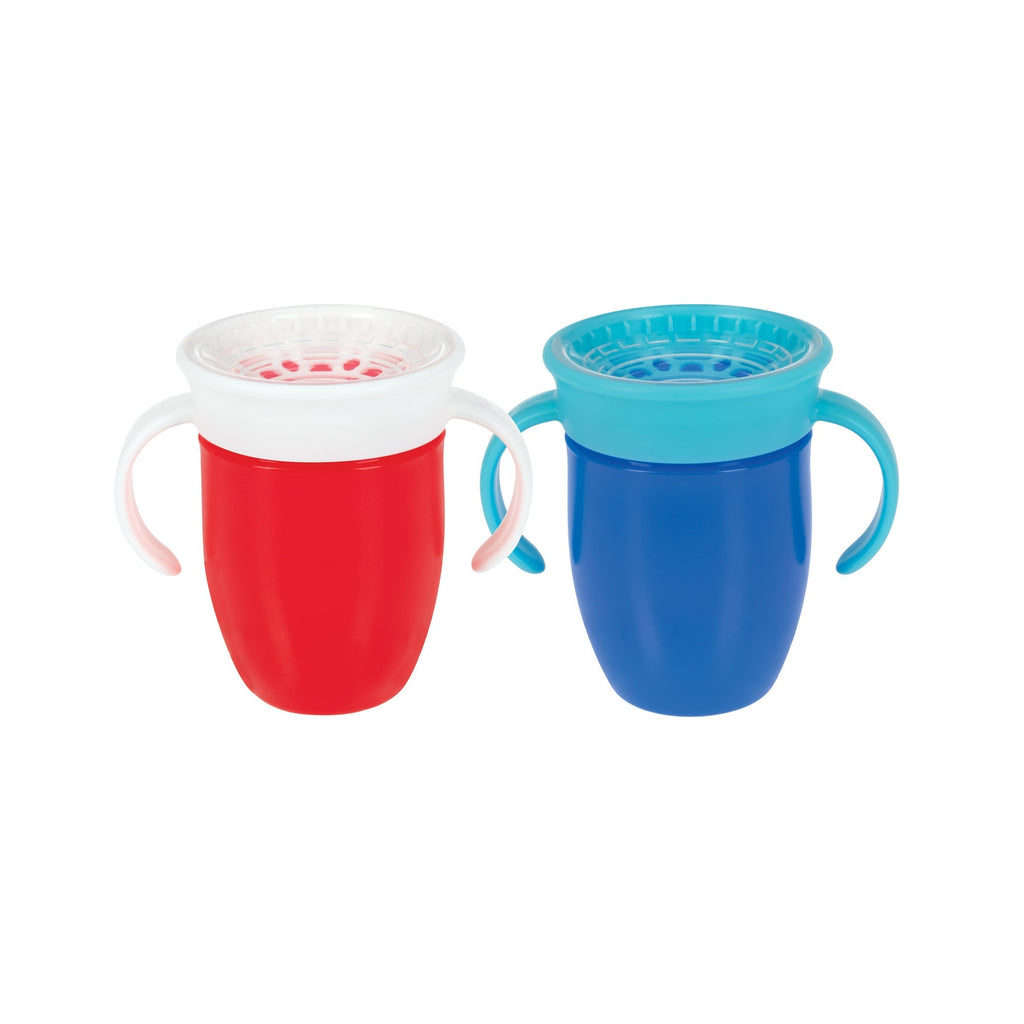 360 Wonder Cup with Handles (2 Pack - 5 oz) | Blue/Red (RRAF)