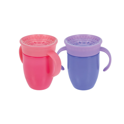360 Wonder Cup with Handles (2 Pack - 7 oz) | Pink/Aqua (JRX0)